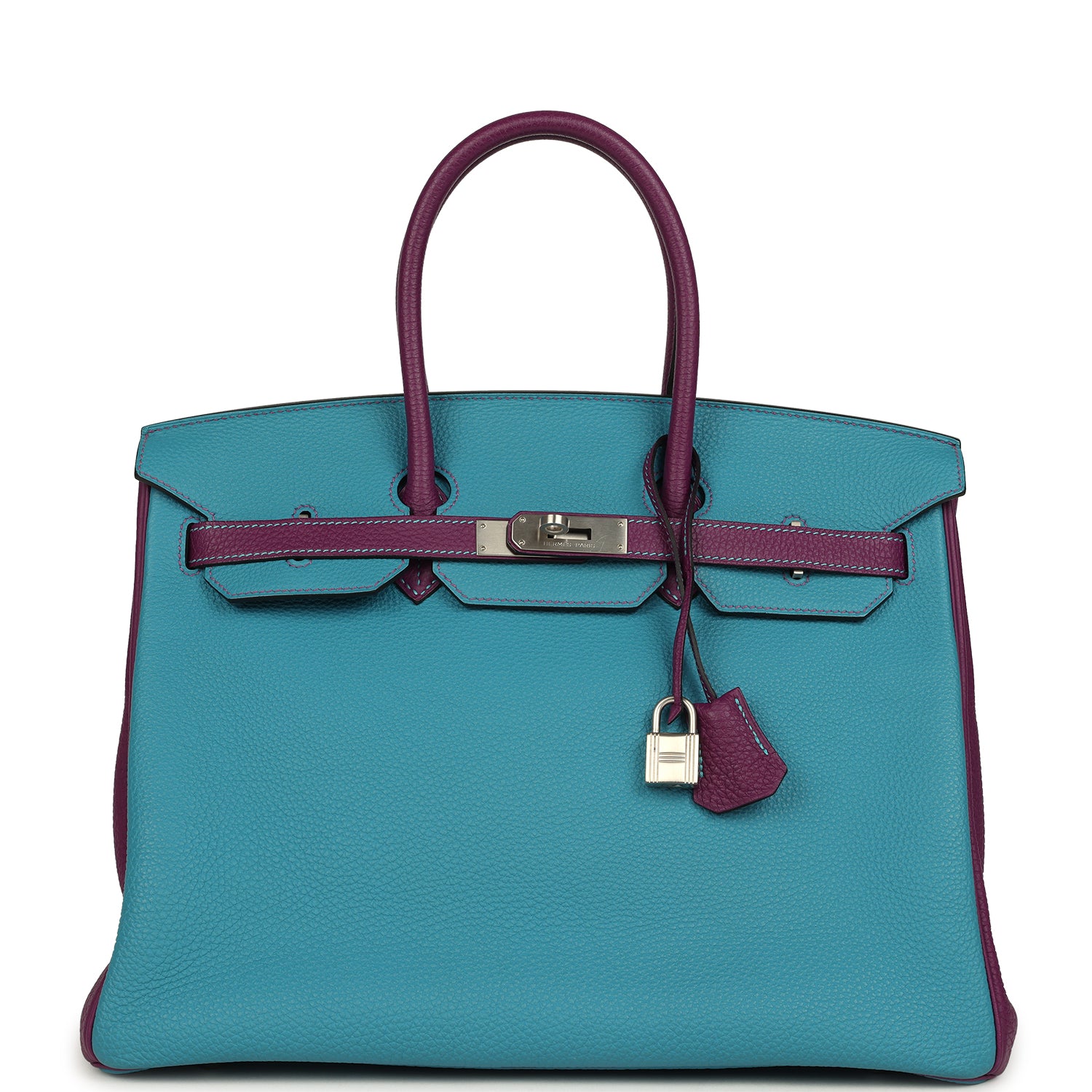 Birkin 35 Bleu Izmir and Anemone Togo Brushed Palladium Hardware