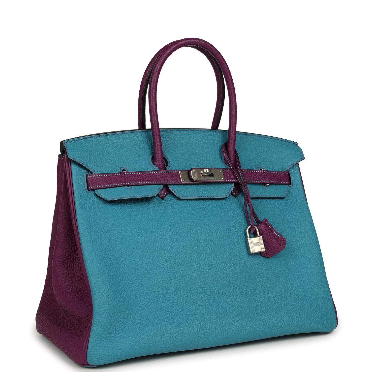 Birkin 35 Bleu Izmir and Anemone Togo Brushed Palladium Hardware
