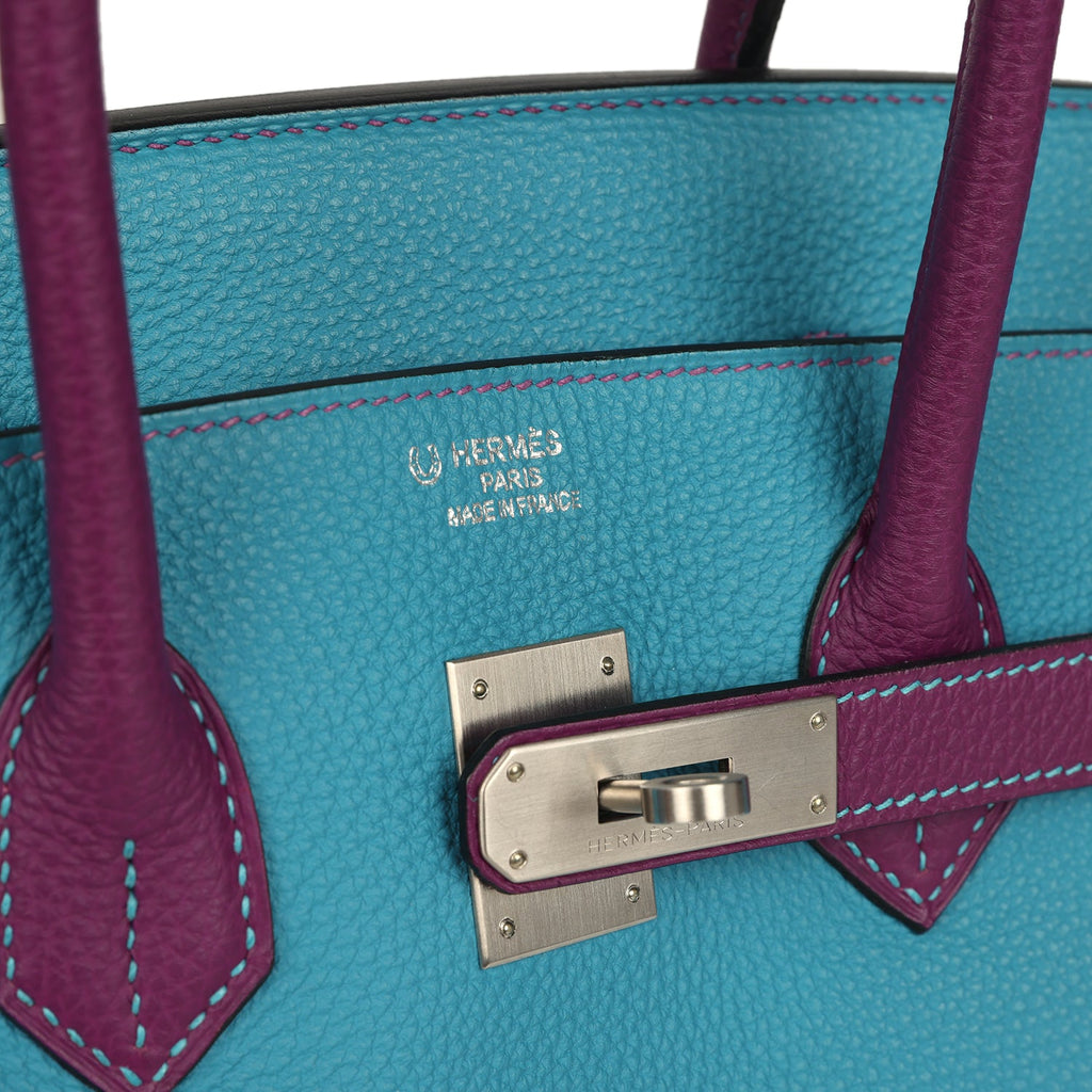 Birkin 35 Bleu Izmir and Anemone Togo Brushed Palladium Hardware