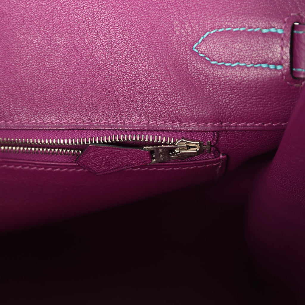 Birkin 35 Bleu Izmir and Anemone Togo Brushed Palladium Hardware