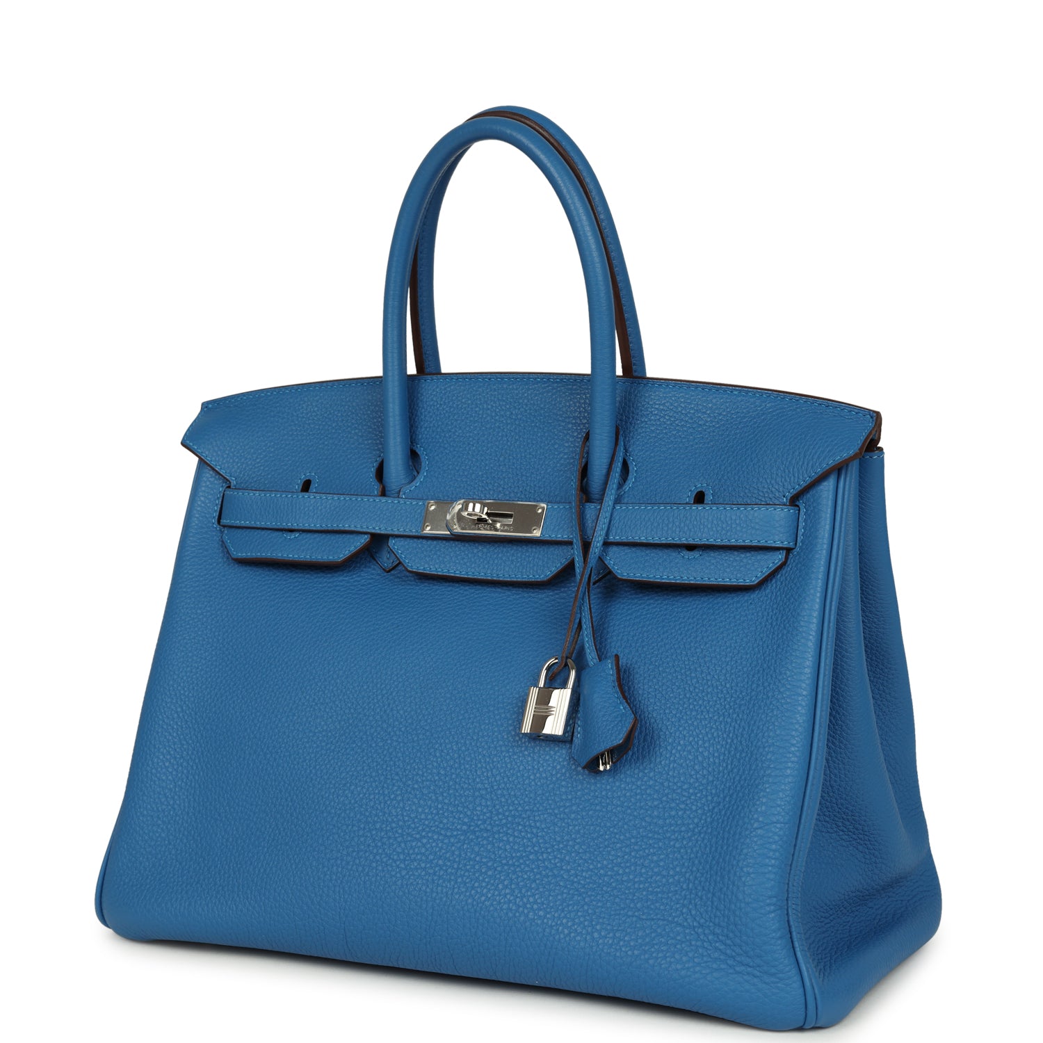 Birkin 35 Bleu Mykonos Togo Palladium Hardware