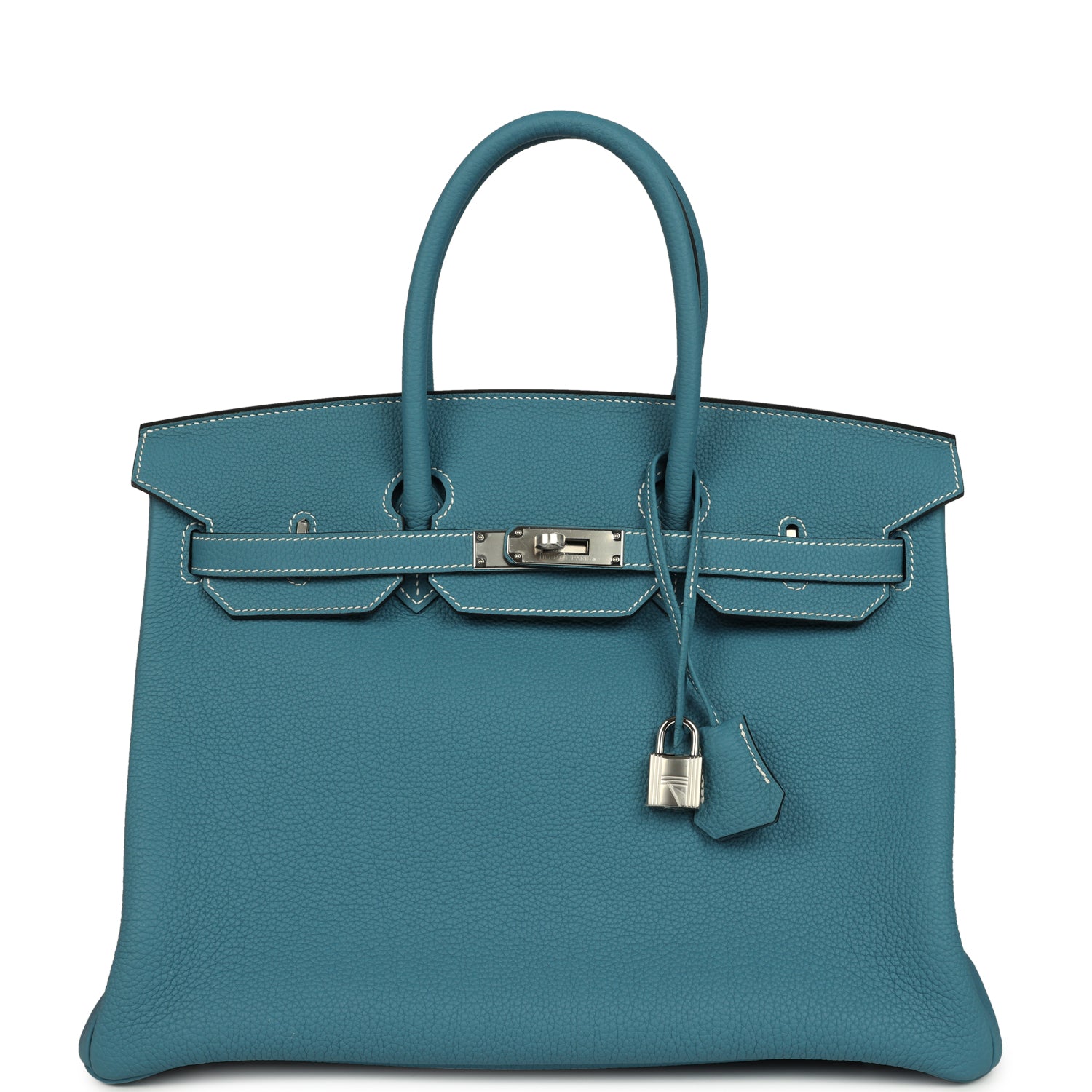 Birkin 35 Blue Jean Togo Palladium Hardware