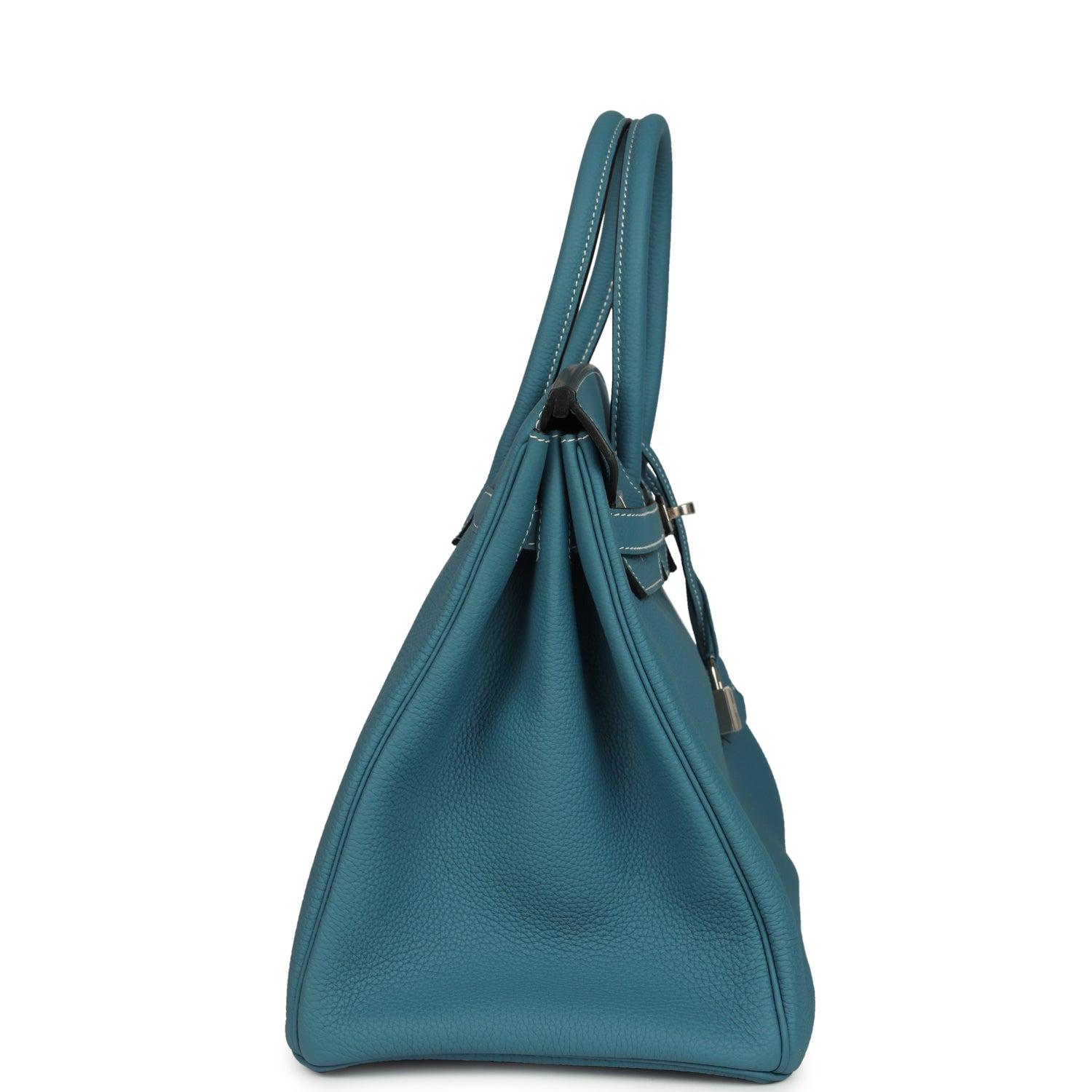 Birkin 35 Blue Jean Togo Palladium Hardware