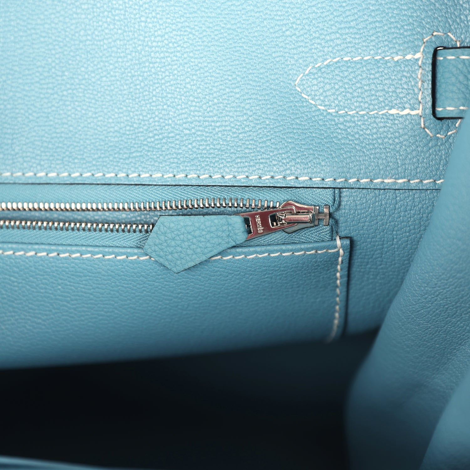 Birkin 35 Blue Jean Togo Palladium Hardware