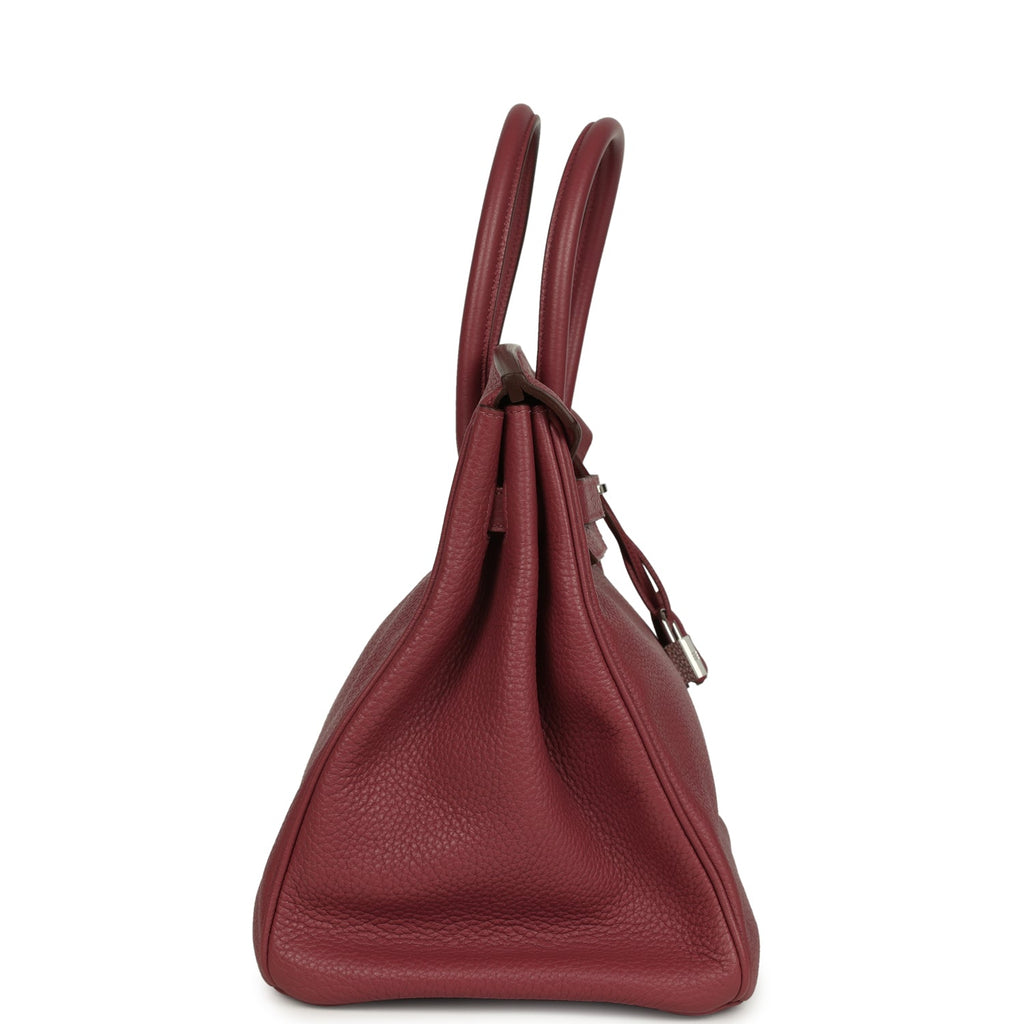 Birkin 35 Bois De Rose Clemence Palladium Hardware