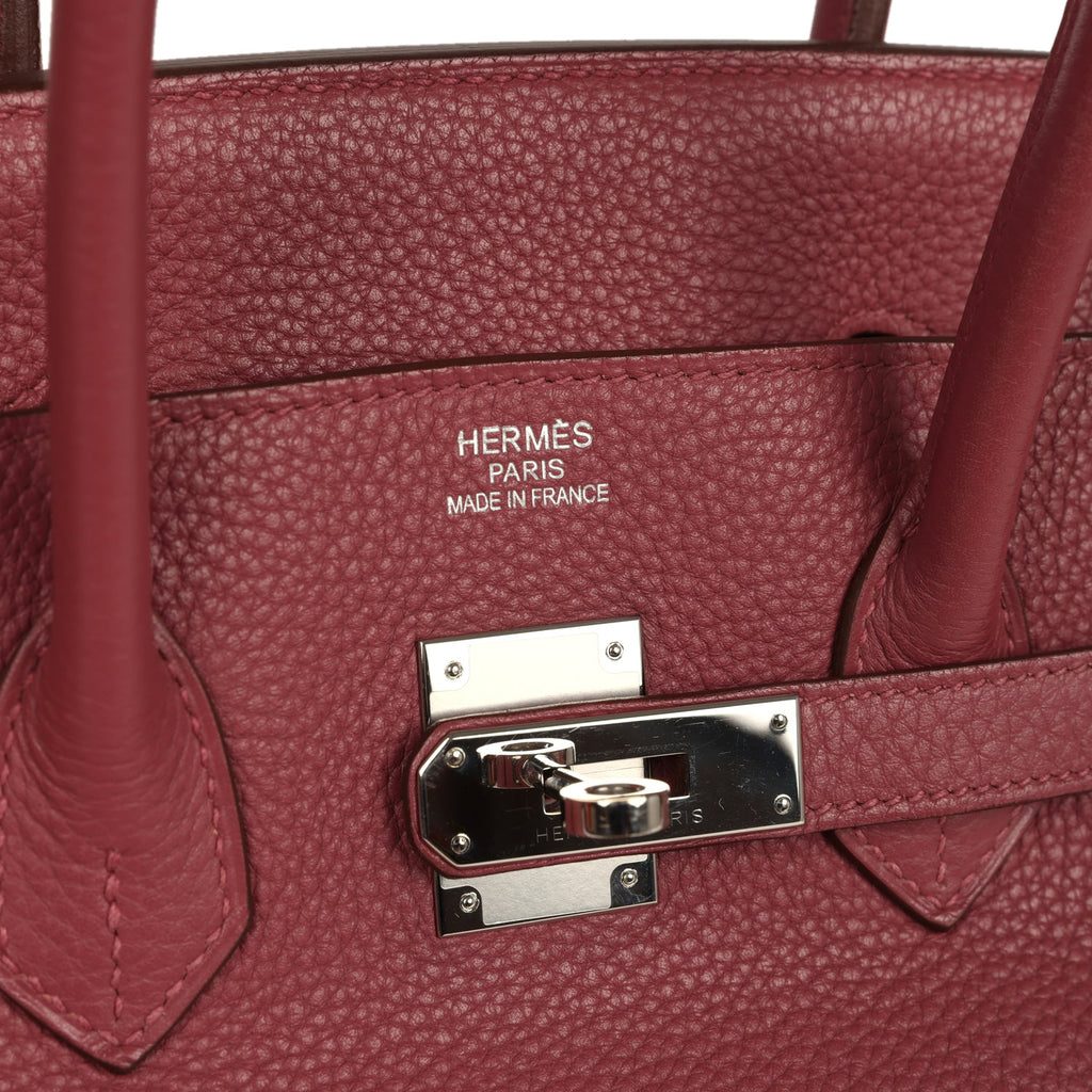Birkin 35 Bois De Rose Clemence Palladium Hardware