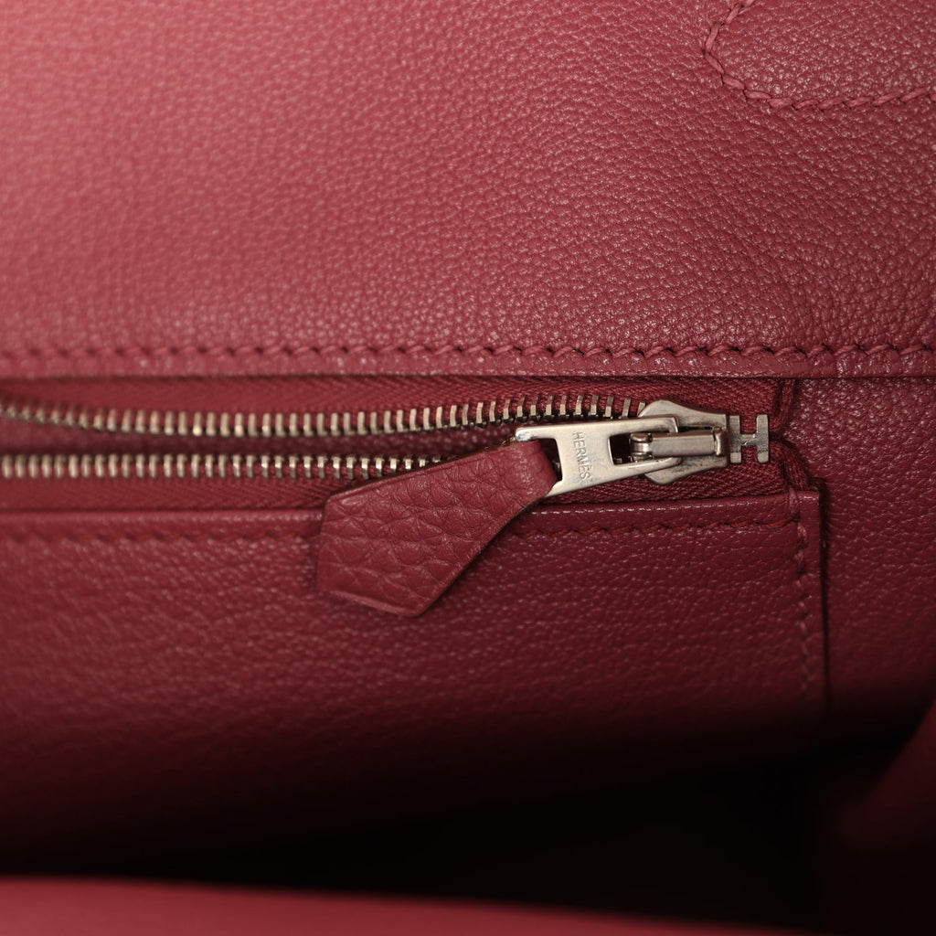 Birkin 35 Bois De Rose Clemence Palladium Hardware
