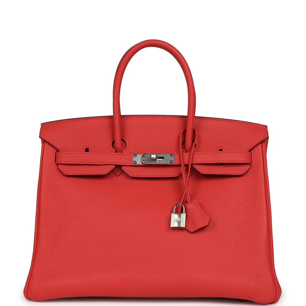 Birkin 35 Bougainvillea Clemence Palladium Hardware
