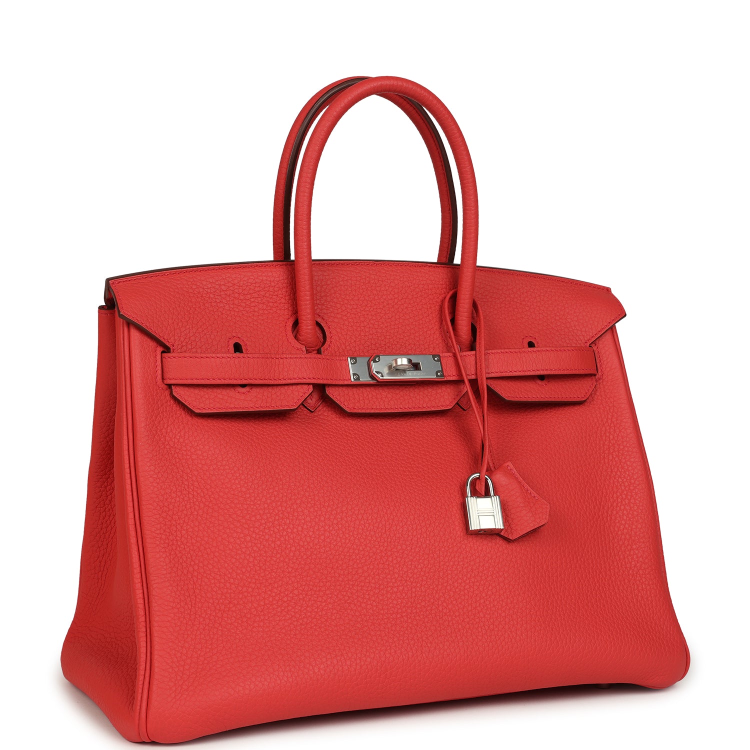 Birkin 35 Bougainvillea Clemence Palladium Hardware