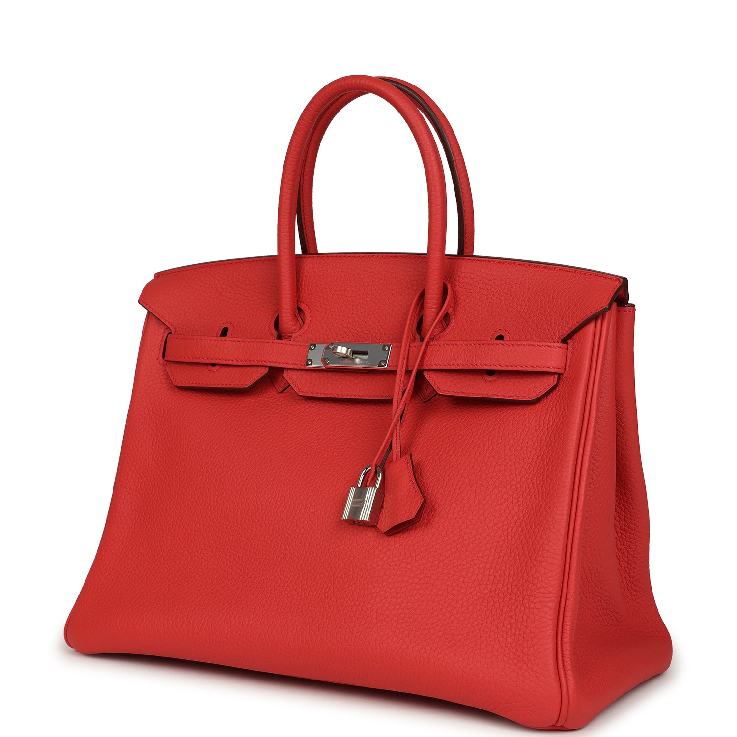 Birkin 35 Bougainvillea Clemence Palladium Hardware