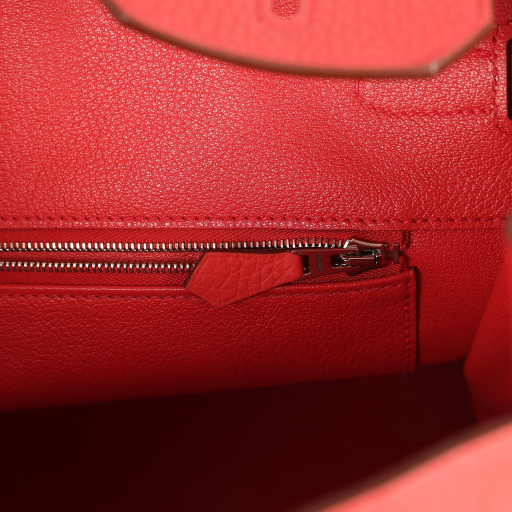 Birkin 35 Bougainvillea Clemence Palladium Hardware