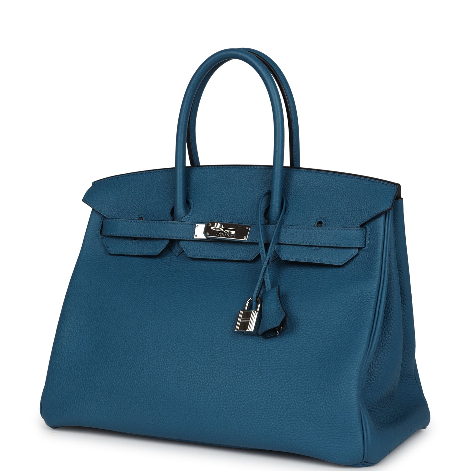 Birkin 35 Cobalt Togo Palladium Hardware