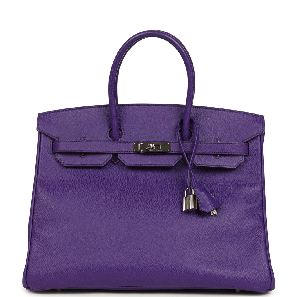 Birkin 35 Crocus Epsom Palladium Hardware