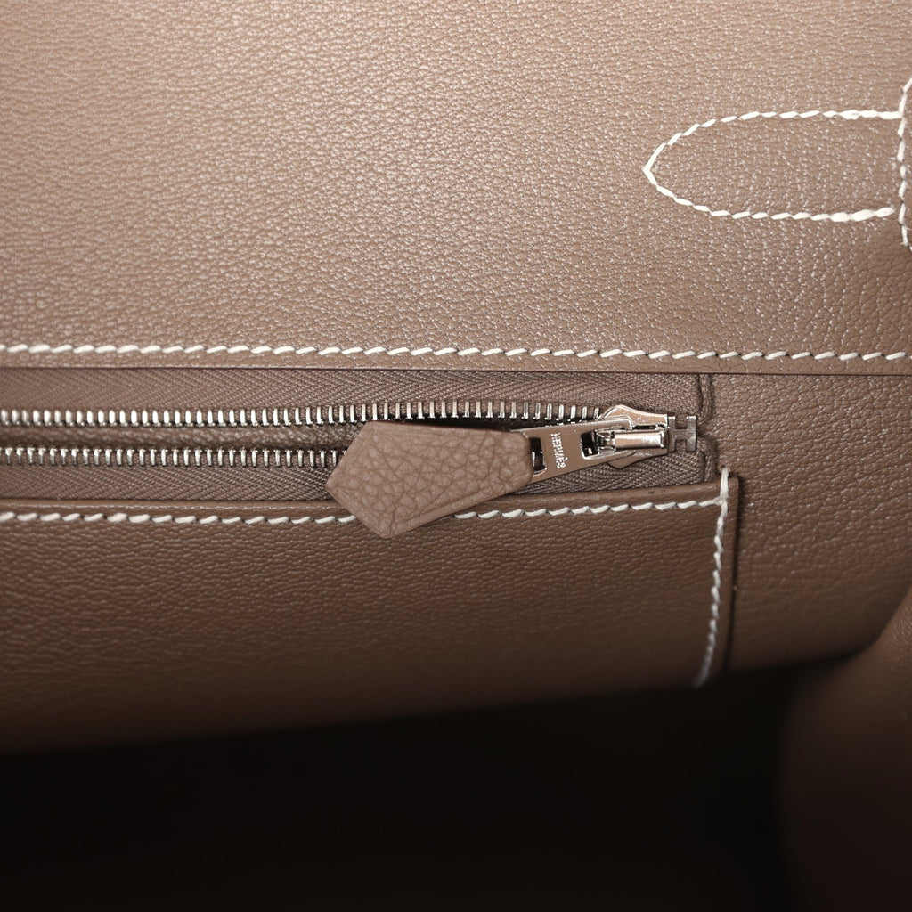 Birkin 35 Etoupe Togo Palladium Hardware