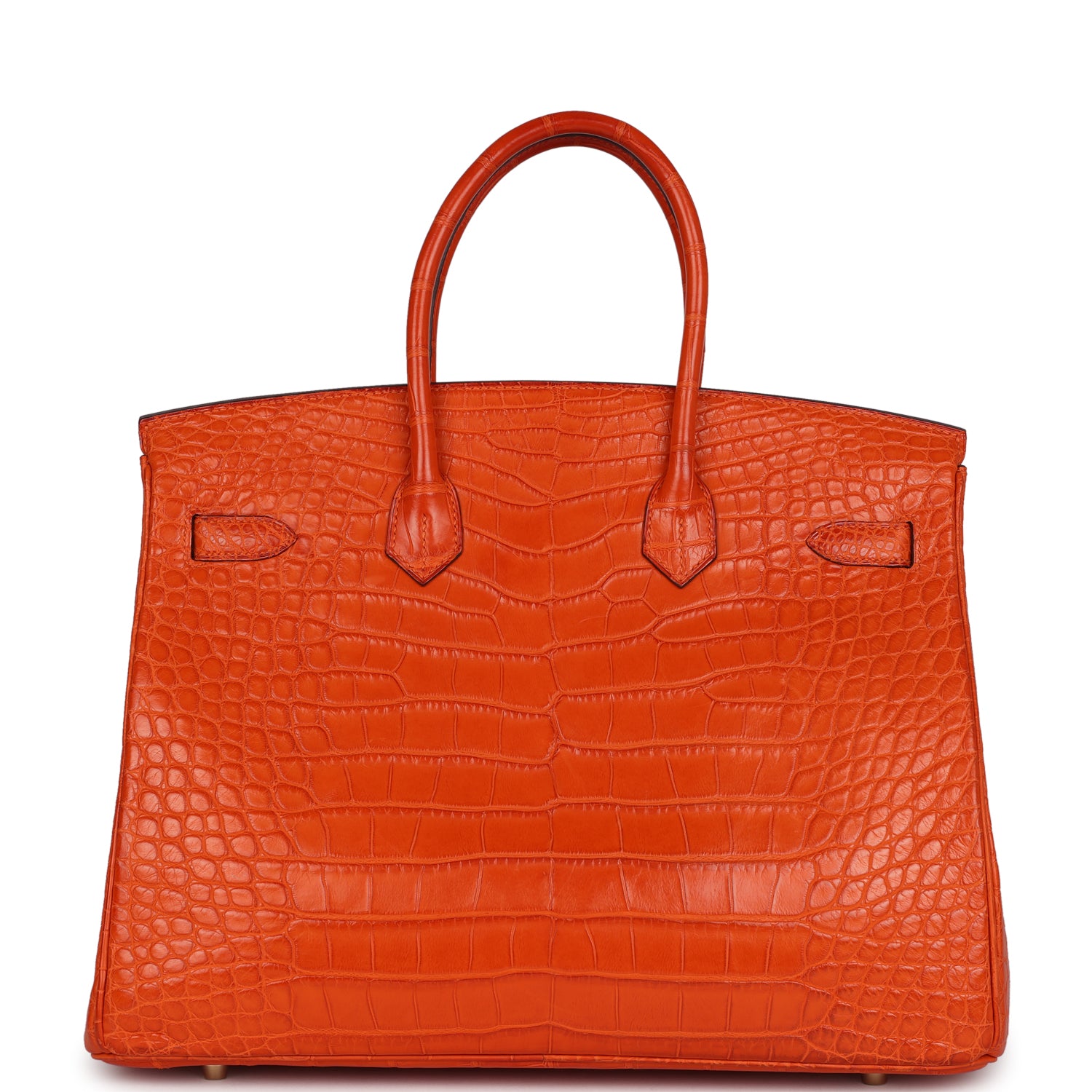 Birkin 35 Feu Matte Alligator Gold Hardware