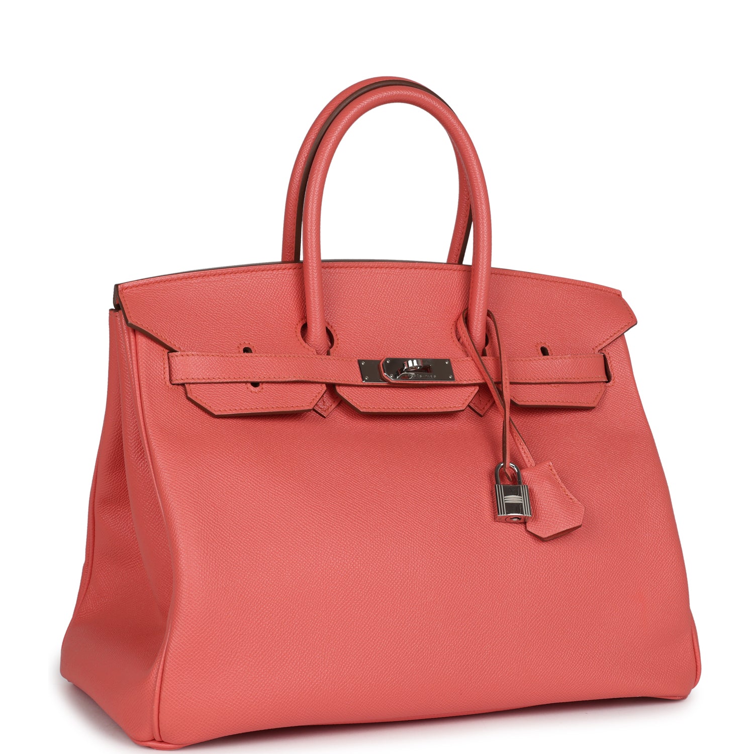 Birkin 35 Flamingo Epsom Palladium Hardware