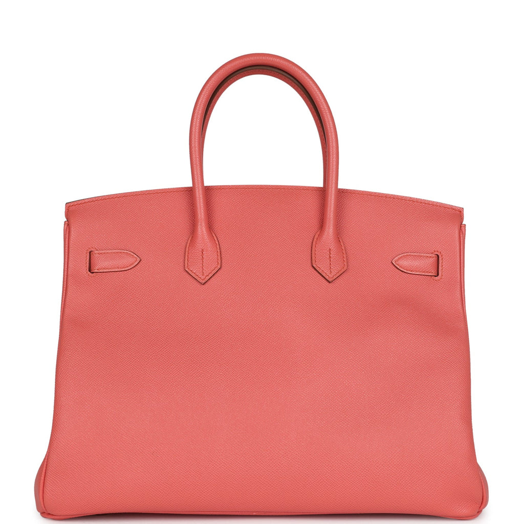 Birkin 35 Flamingo Epsom Palladium Hardware