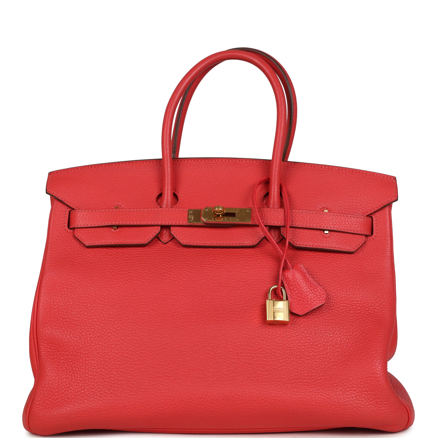Birkin 35 Geranium Togo Gold Hardware