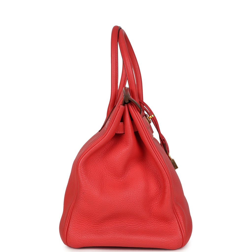 Birkin 35 Geranium Togo Gold Hardware