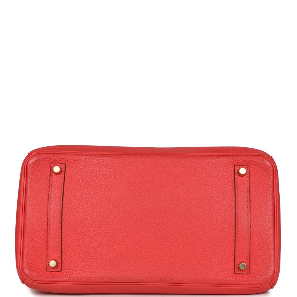Birkin 35 Geranium Togo Gold Hardware