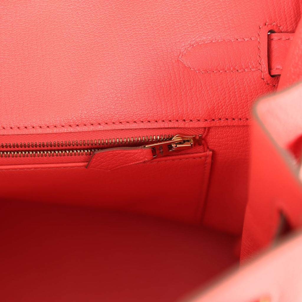 Birkin 35 Geranium Togo Gold Hardware