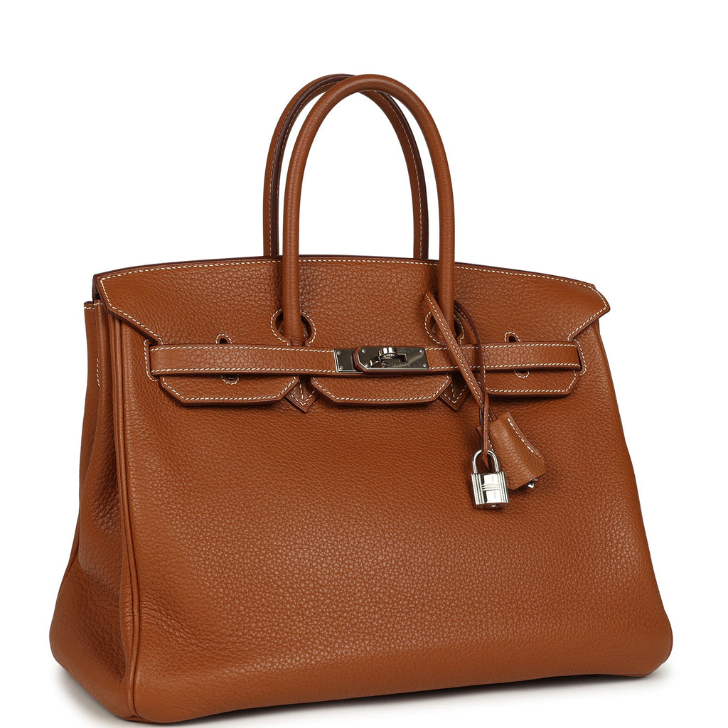 Birkin 35 Gold Togo Palladium Hardware