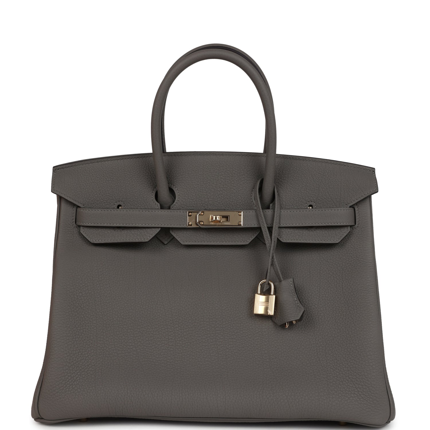 Birkin 35 Gris Meyer Togo Permabrass Hardware