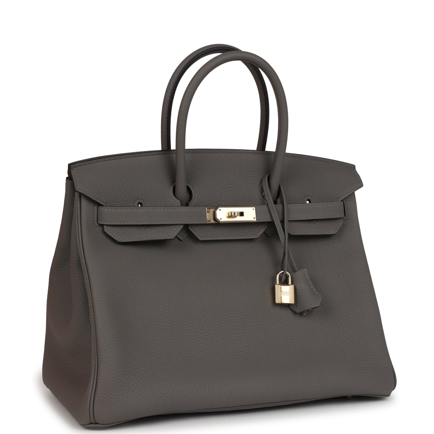 Birkin 35 Gris Meyer Togo Permabrass Hardware