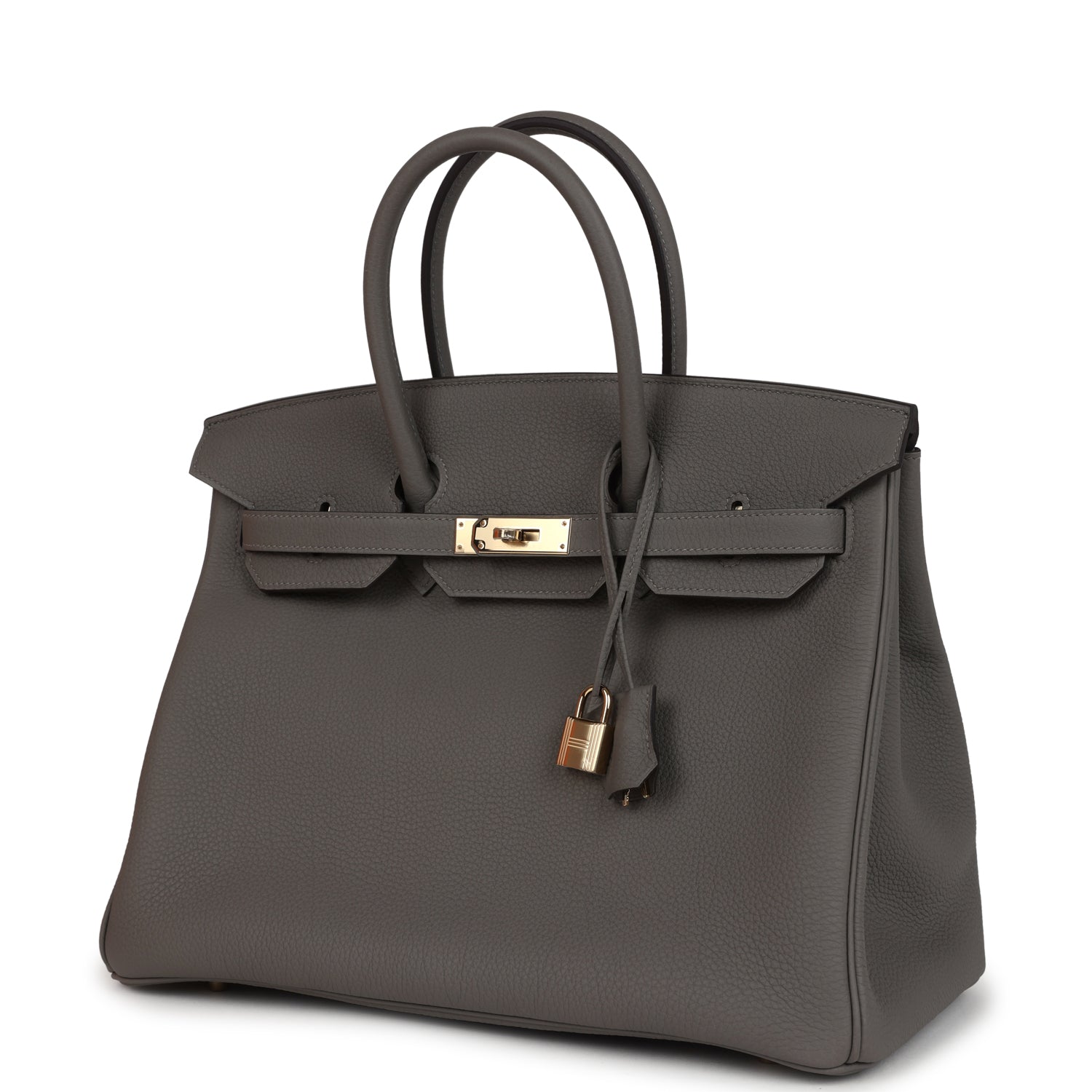 Birkin 35 Gris Meyer Togo Permabrass Hardware
