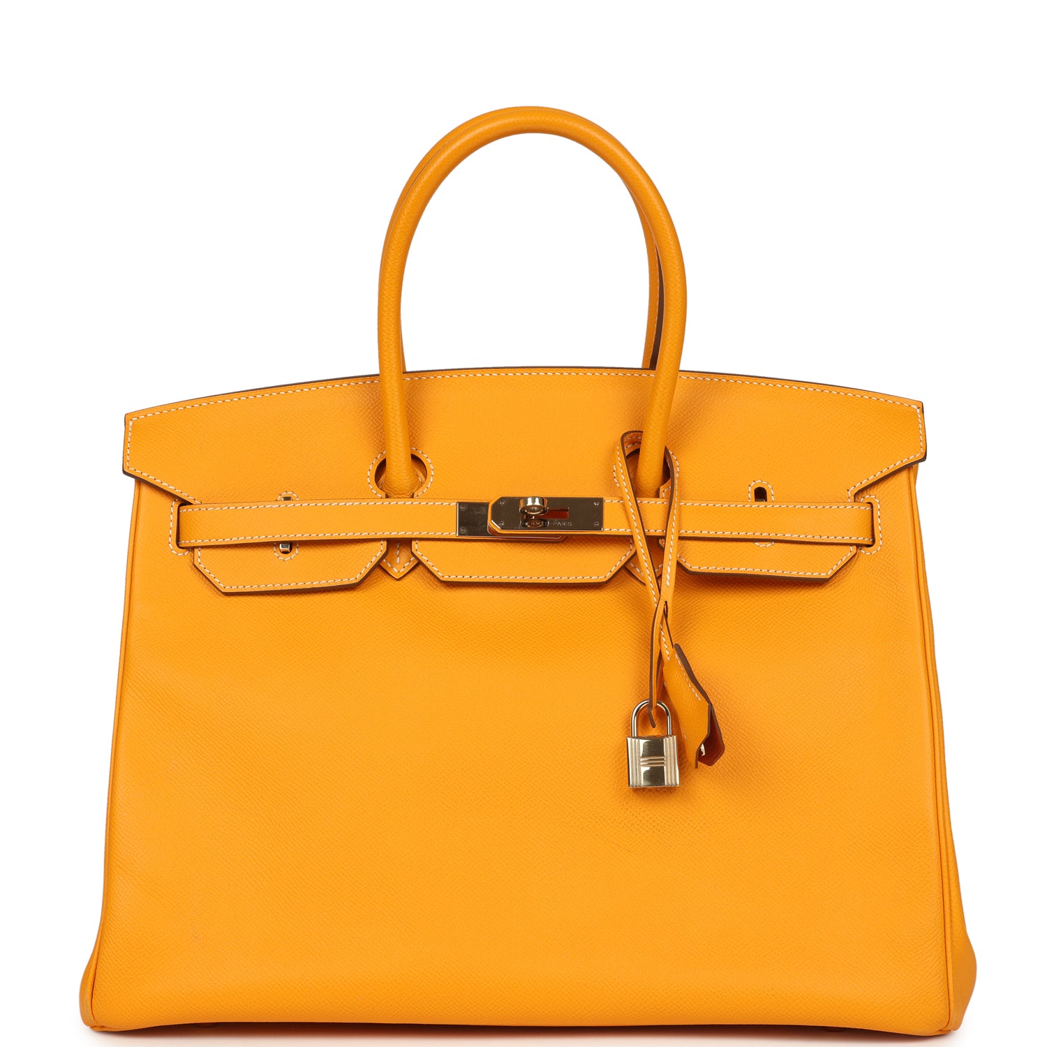 Birkin 35 Jaune D'or Candy Epsom Palladium Hardware