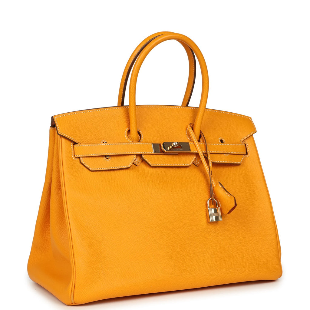 Birkin 35 Jaune D'or Candy Epsom Palladium Hardware