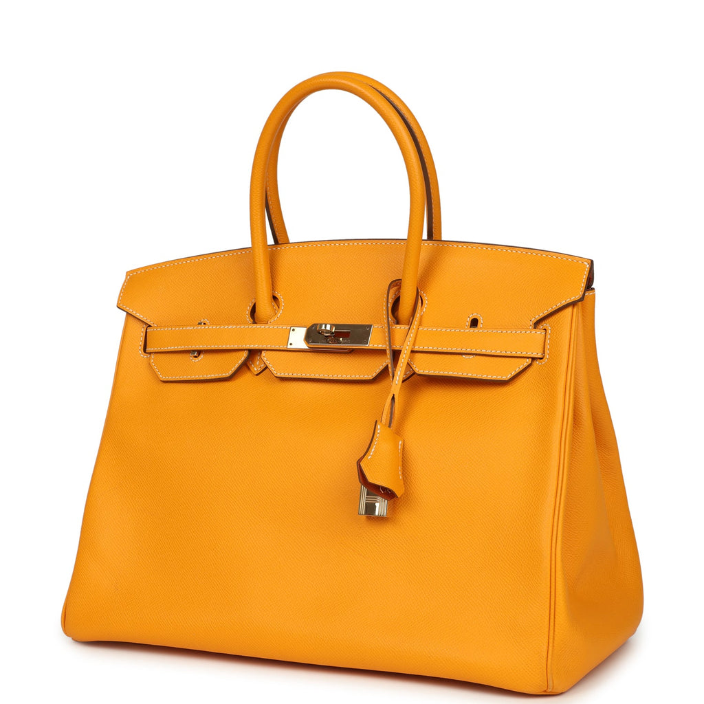 Birkin 35 Jaune D'or Candy Epsom Palladium Hardware