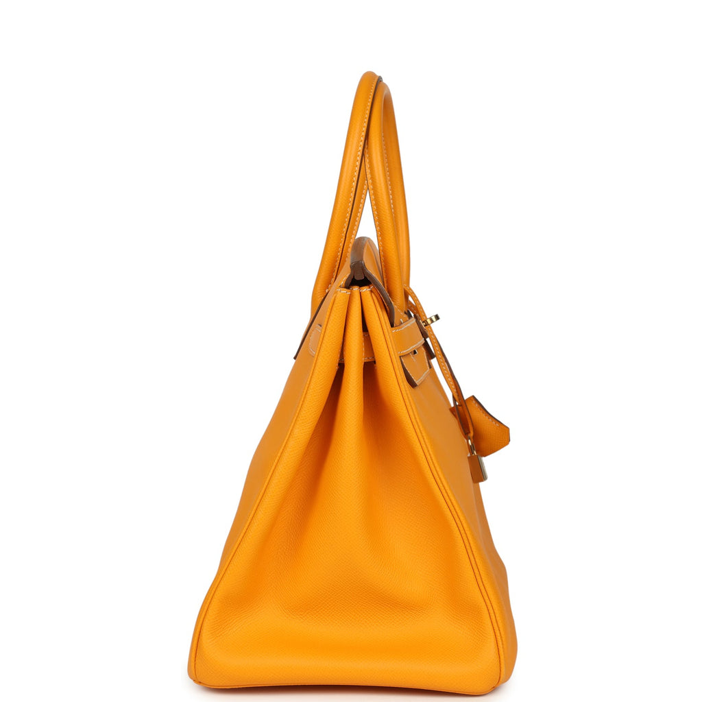 Birkin 35 Jaune D'or Candy Epsom Palladium Hardware