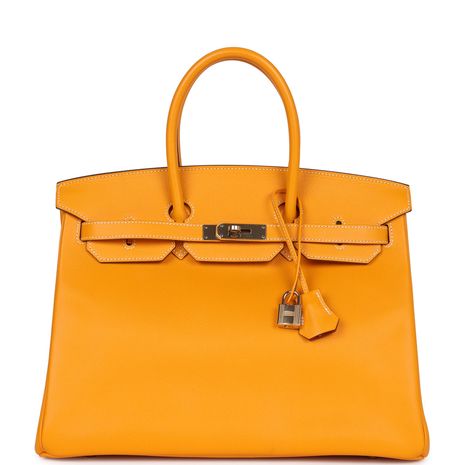 Birkin 35 Jaune D'or Candy Epsom Permabrass Hardware