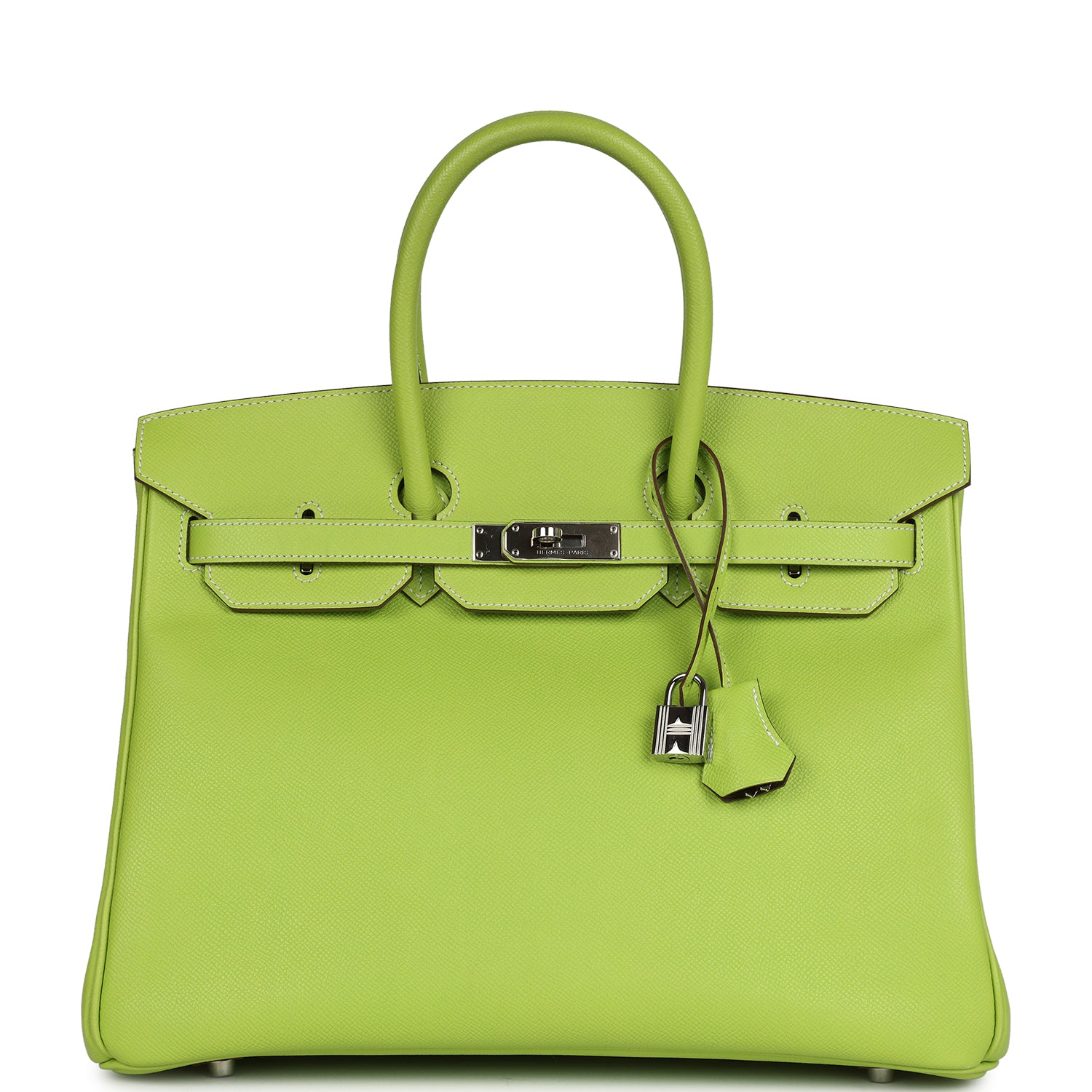 Birkin 35 Kiwi Candy Epsom Palladium Hardware