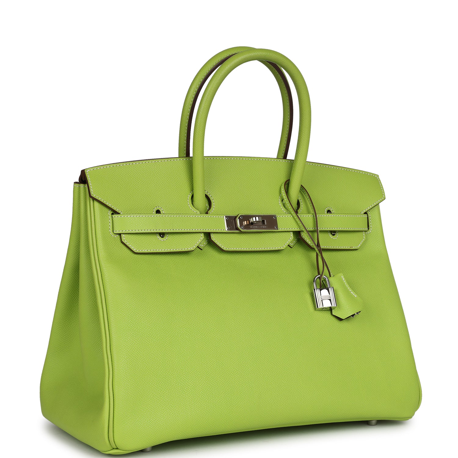 Birkin 35 Kiwi Candy Epsom Palladium Hardware