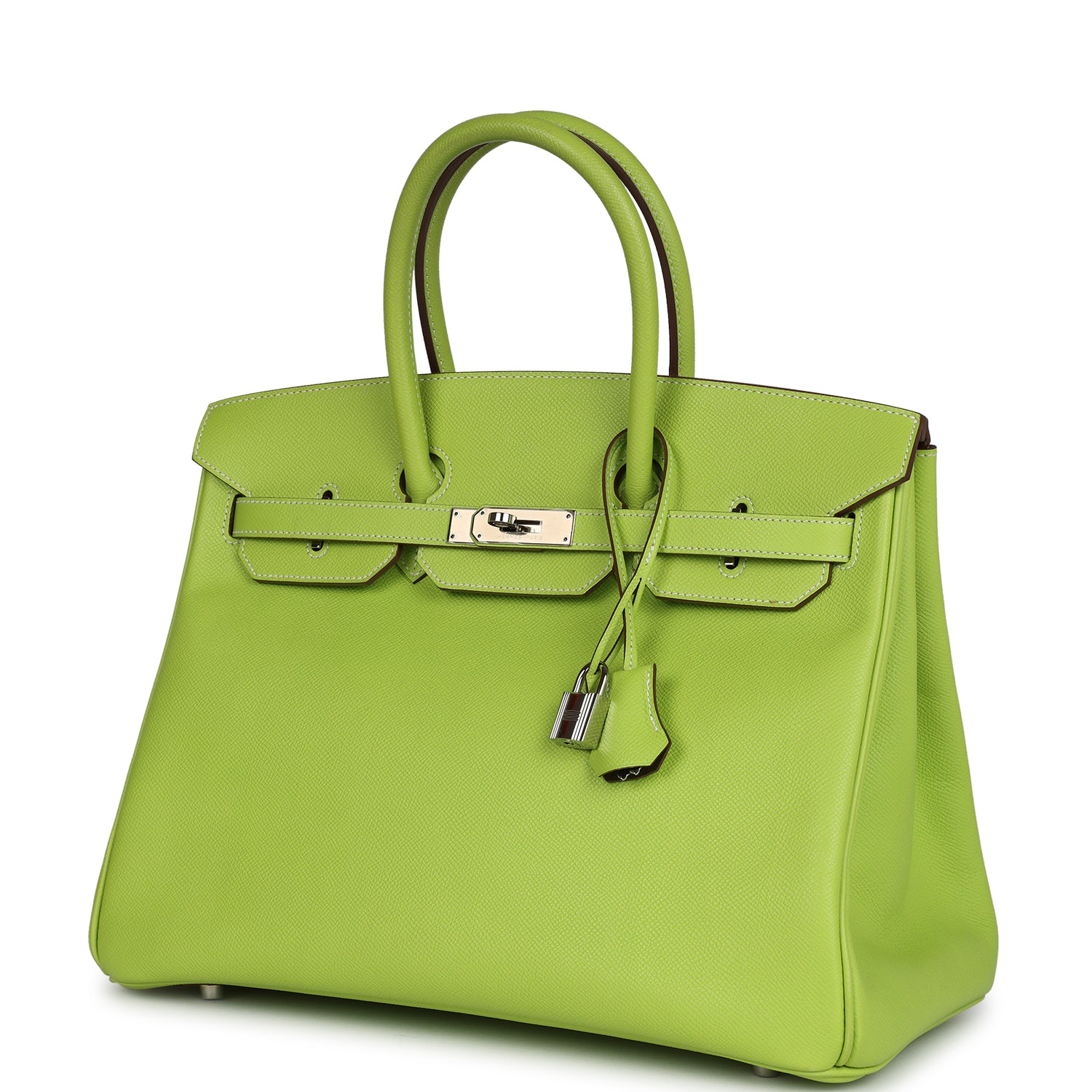 Birkin 35 Kiwi Candy Epsom Palladium Hardware