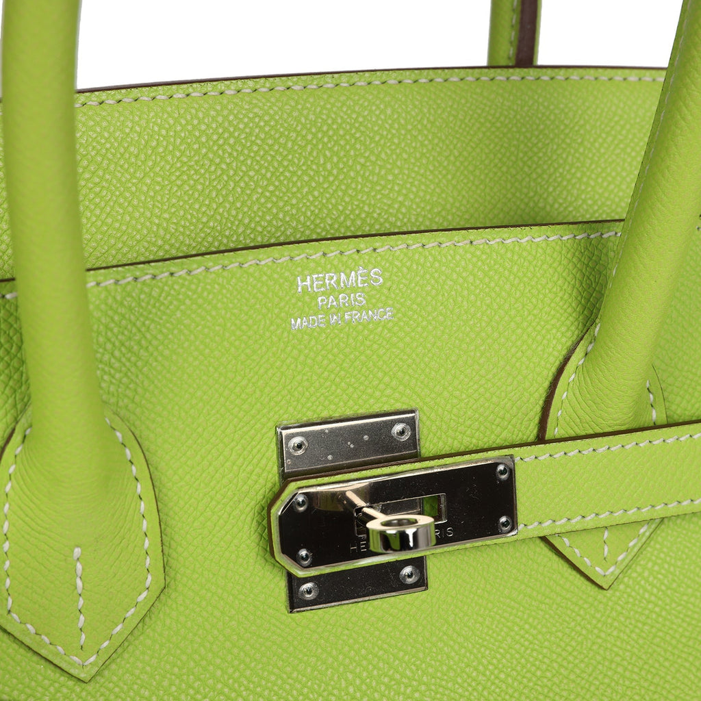 Birkin 35 Kiwi Candy Epsom Palladium Hardware