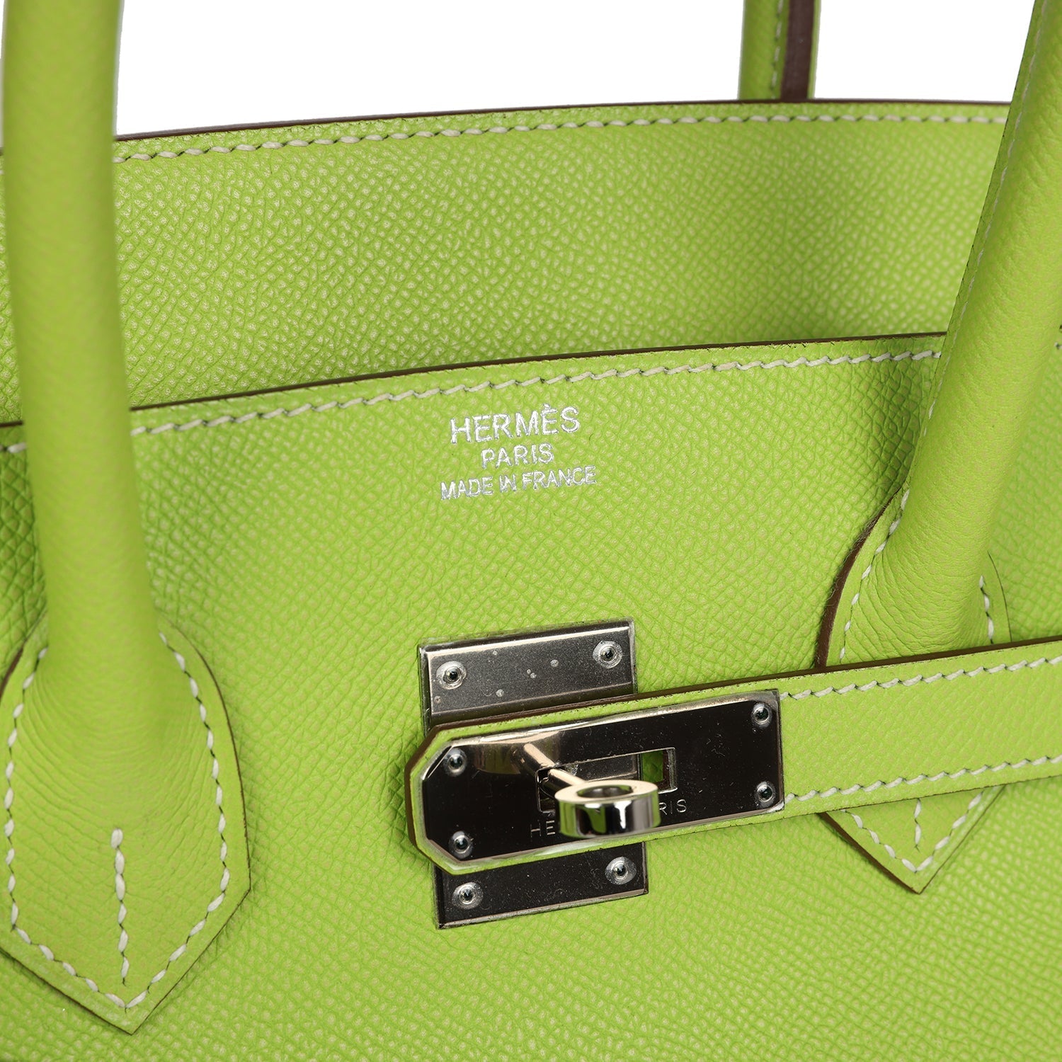 Birkin 35 Kiwi Candy Epsom Palladium Hardware