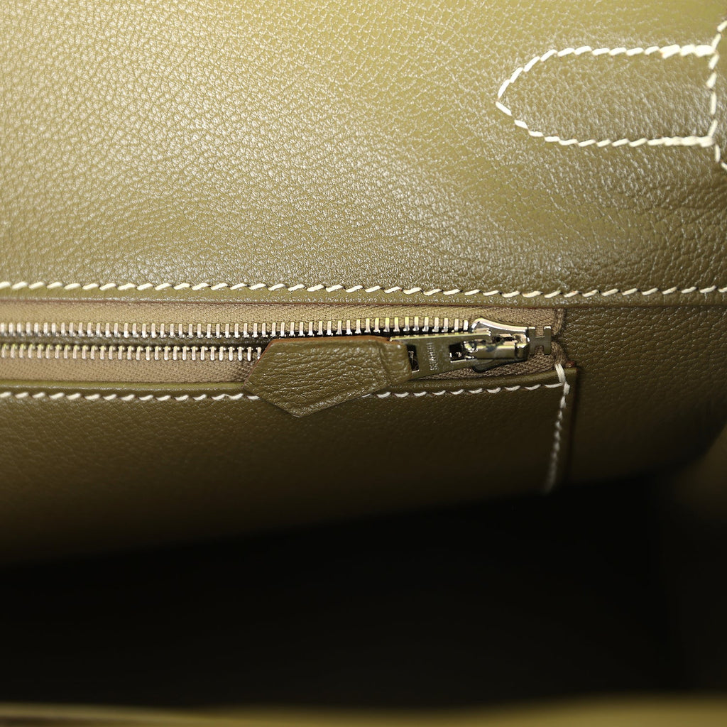 Birkin 35 Kiwi Candy Epsom Palladium Hardware