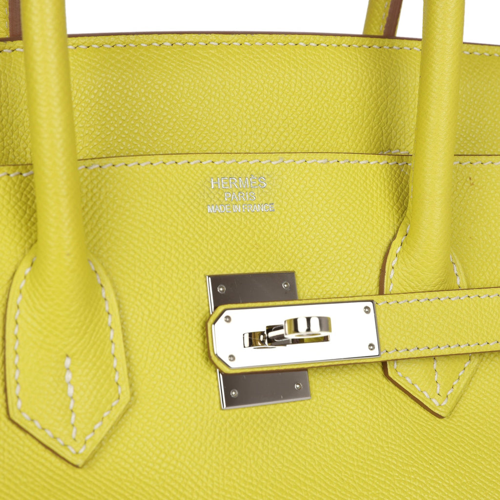 Birkin 35 Lime Candy Epsom Palladium Hardware