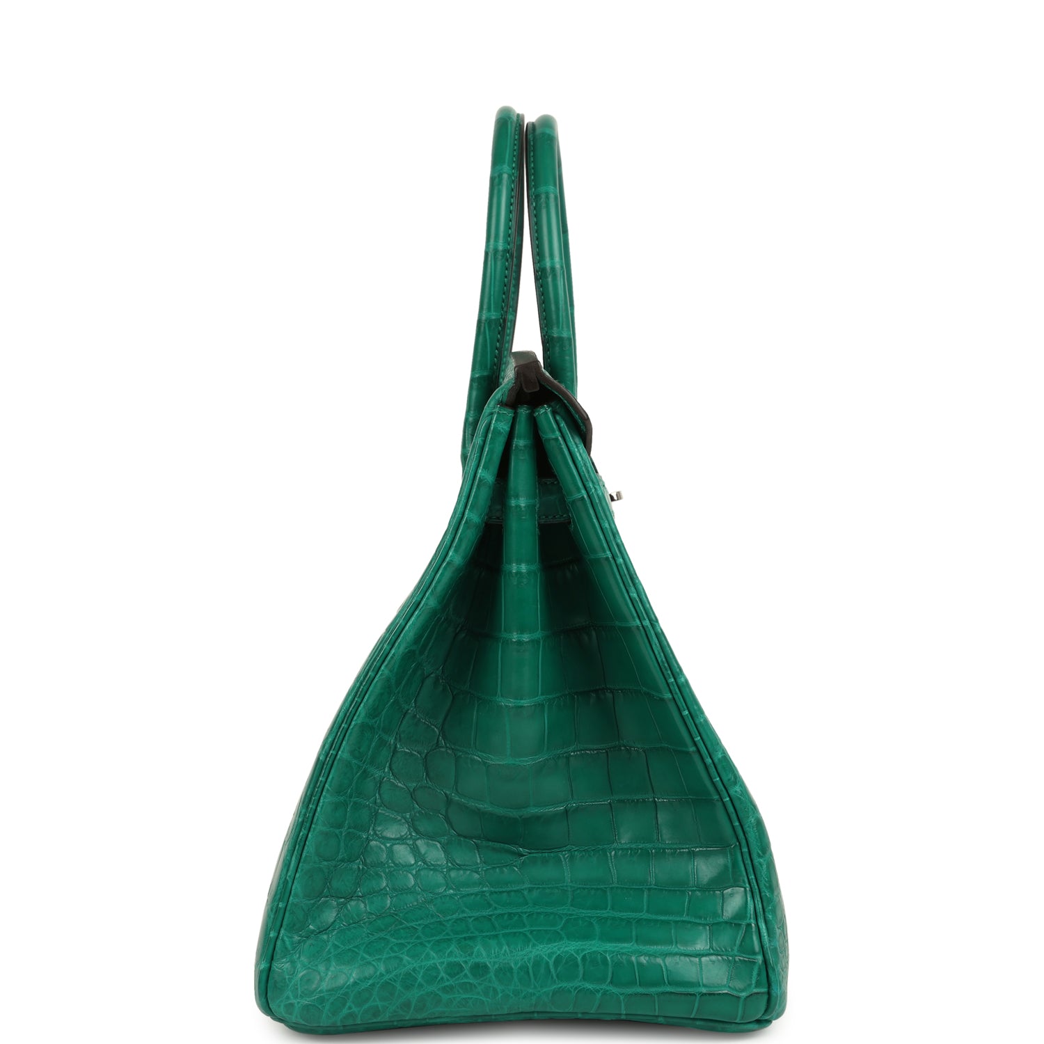 Birkin 35 Malachite Matte Niloticus Crocodile Palladium Hardware