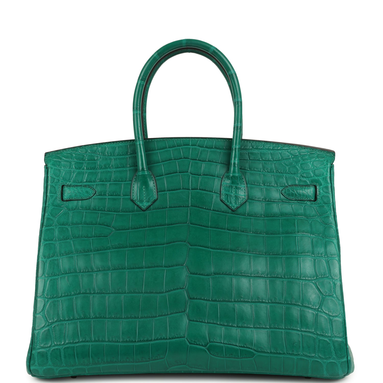 Birkin 35 Malachite Matte Niloticus Crocodile Palladium Hardware