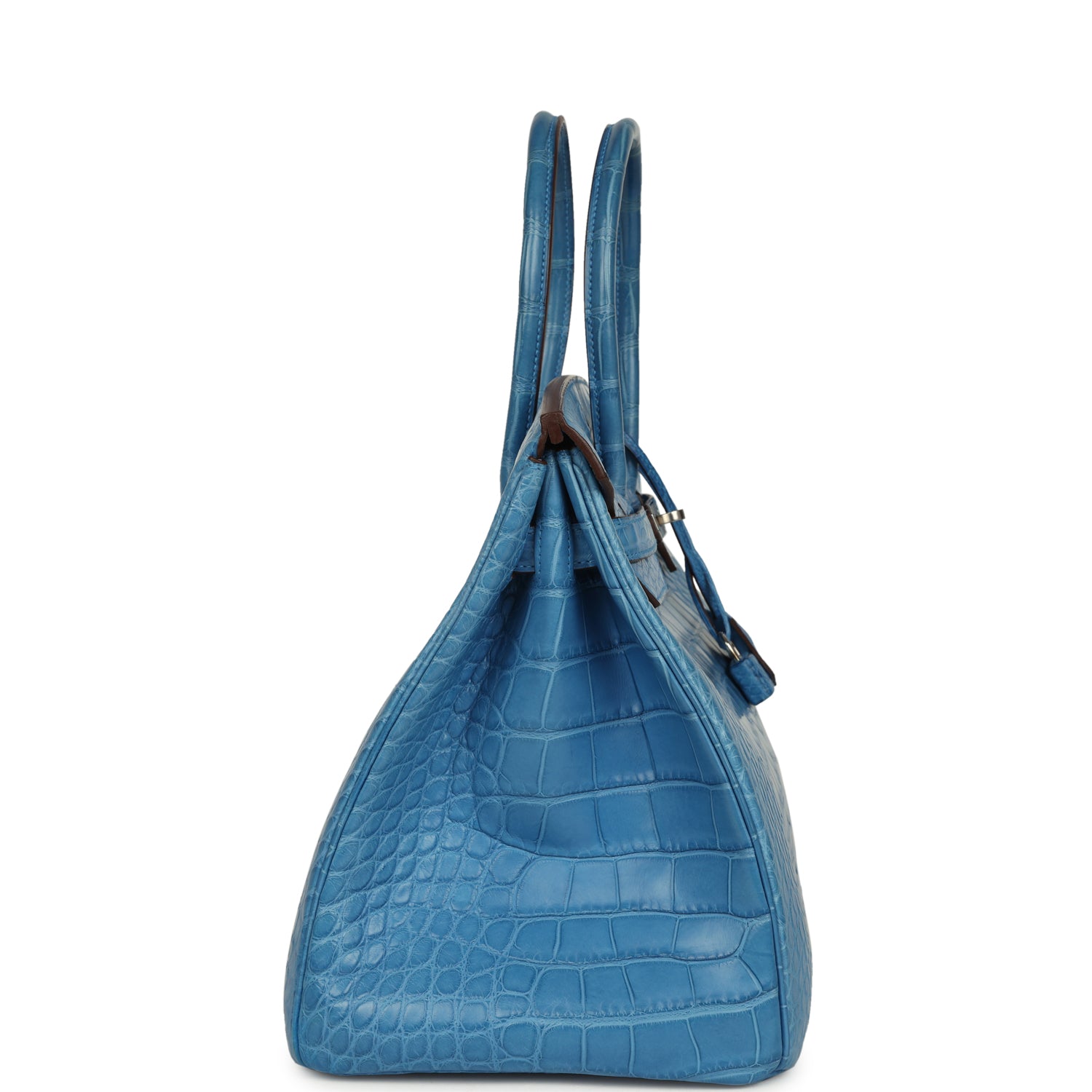 Birkin 35 Mykonos Matte Alligator Palladium Hardware