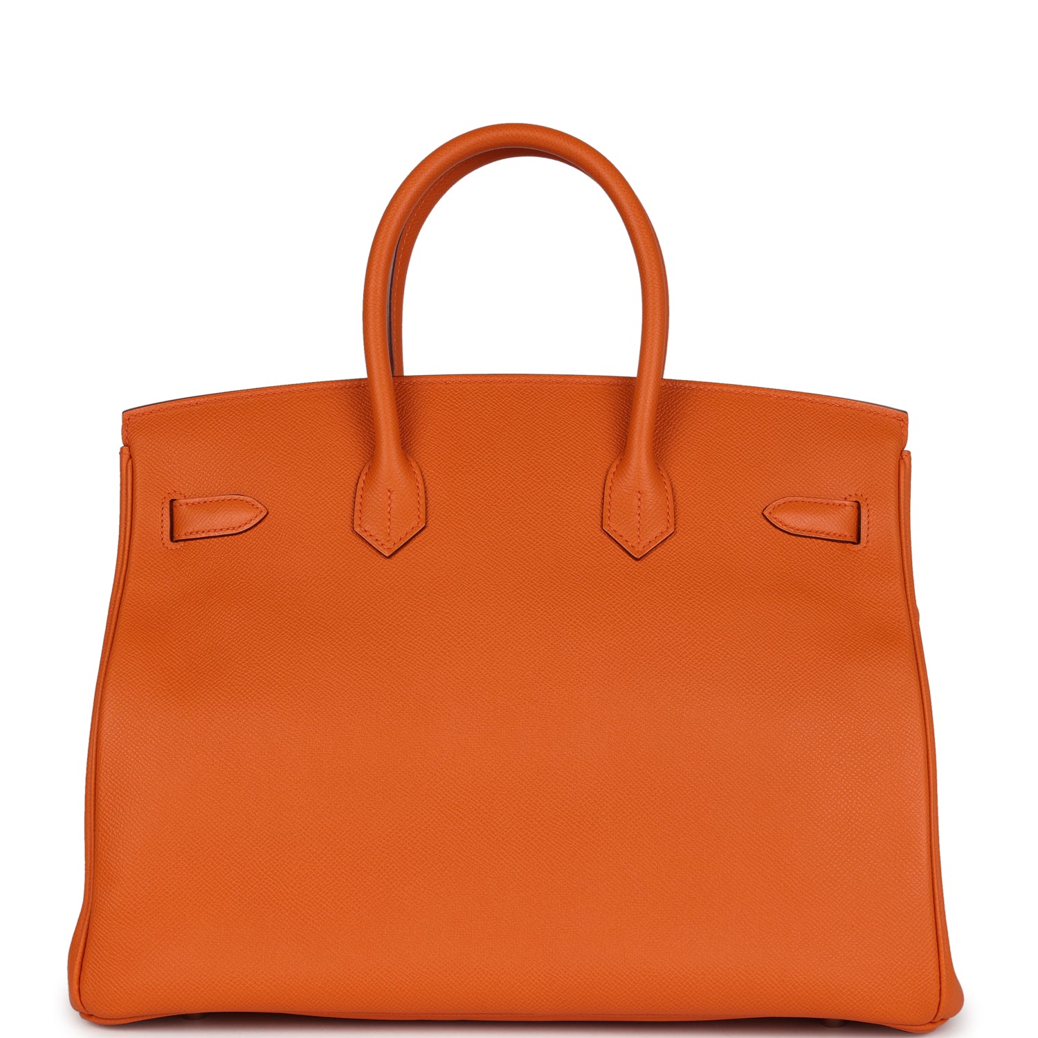 Birkin 35 Orange Epsom Palladium Hardware