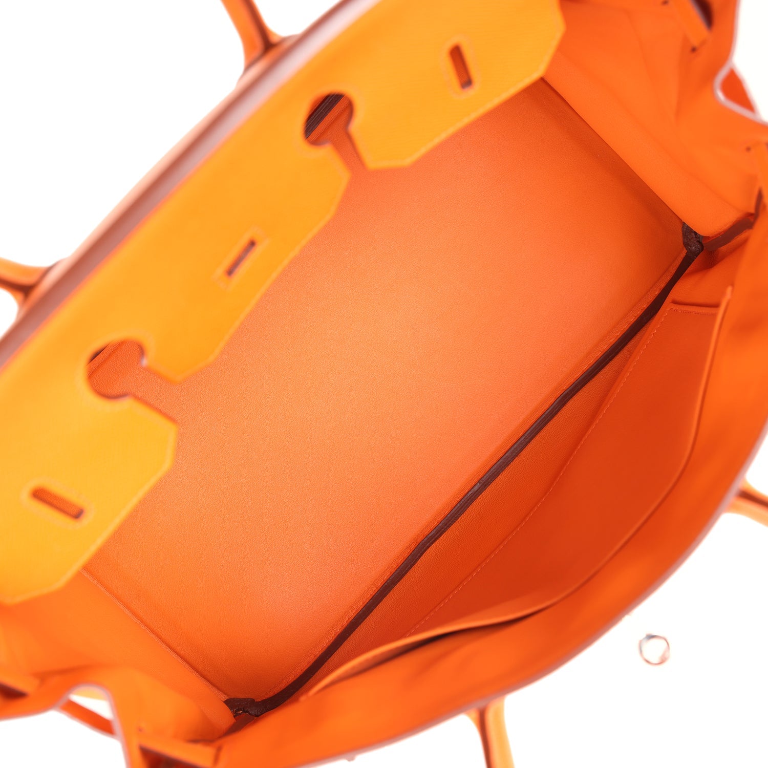 Birkin 35 Orange Epsom Palladium Hardware