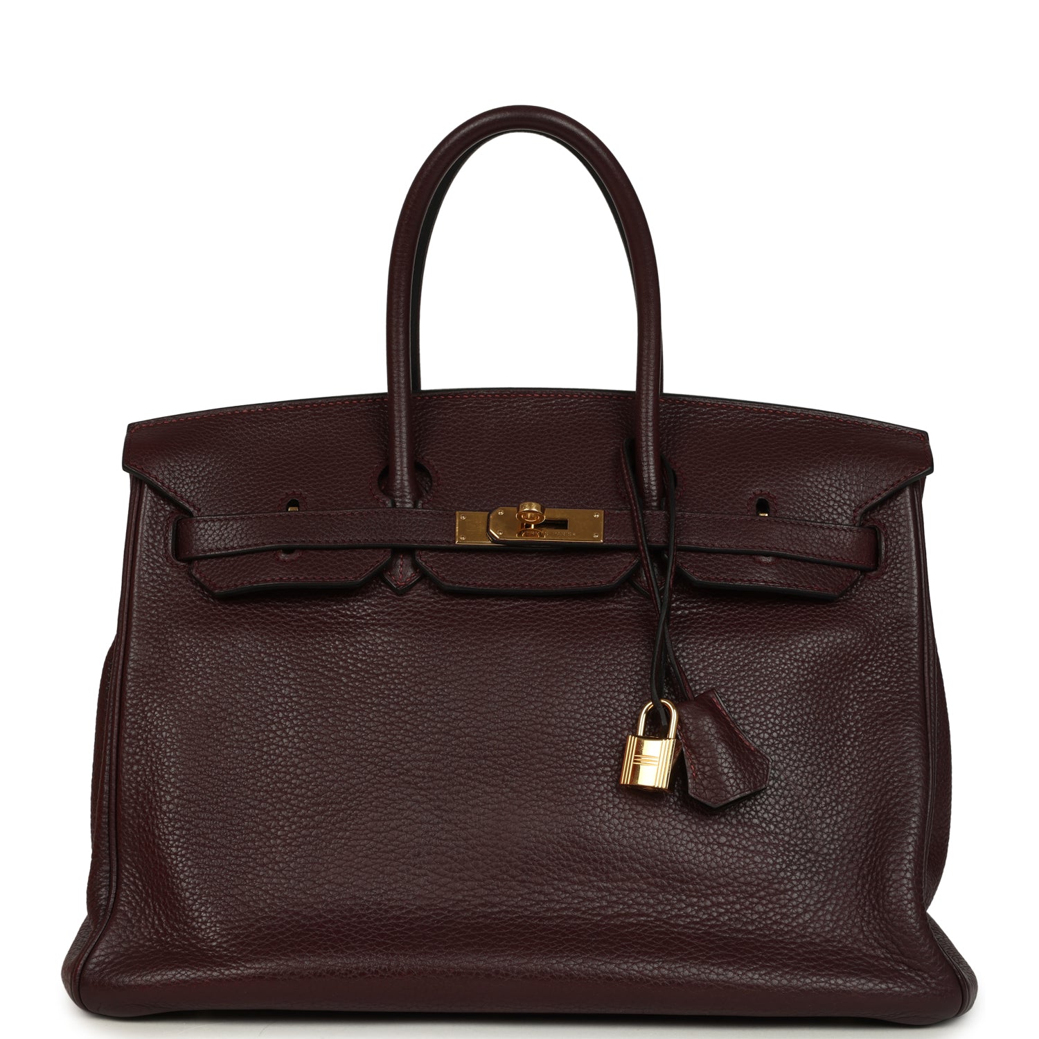 Birkin 35 Prune Clemence Gold Hardware