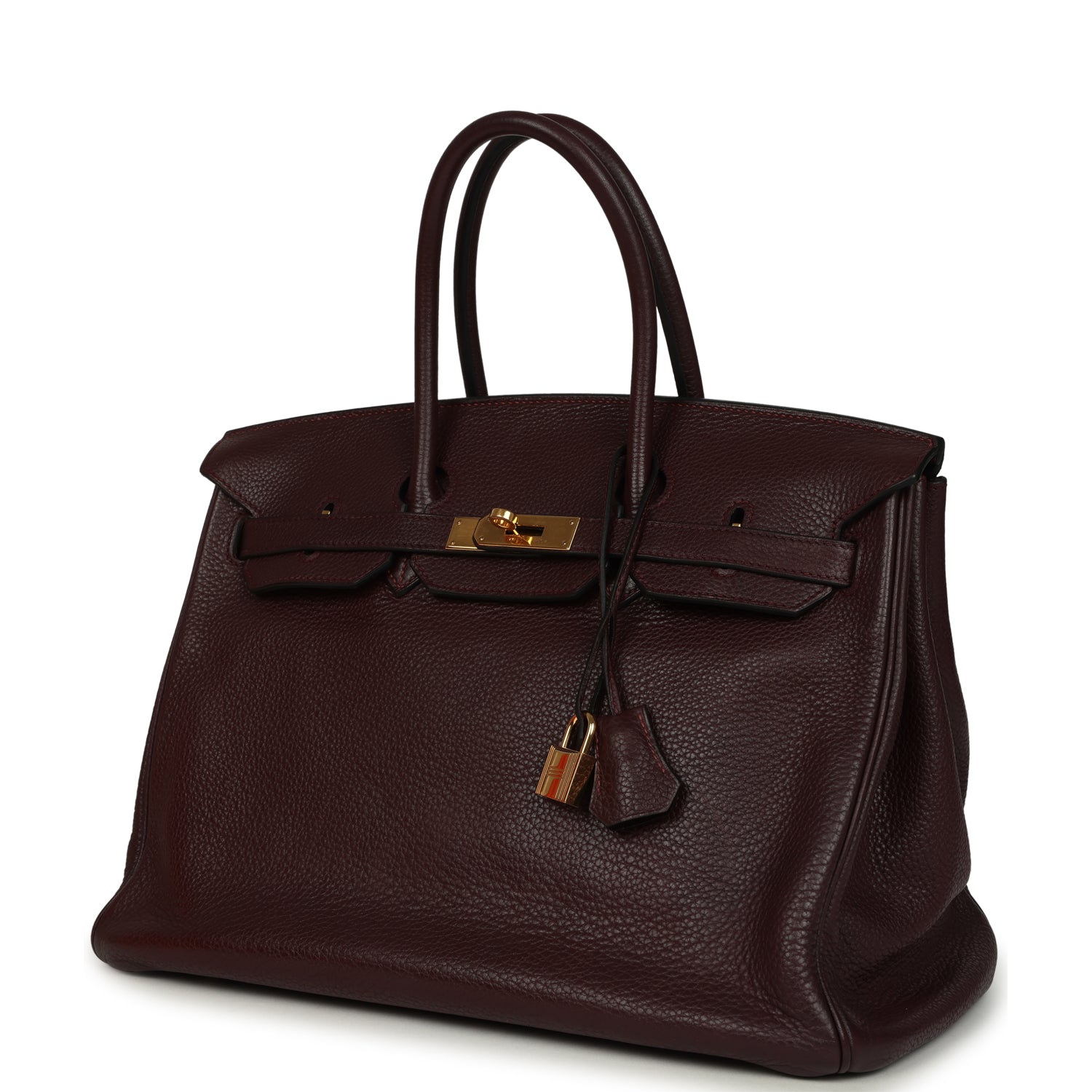 Birkin 35 Prune Clemence Gold Hardware