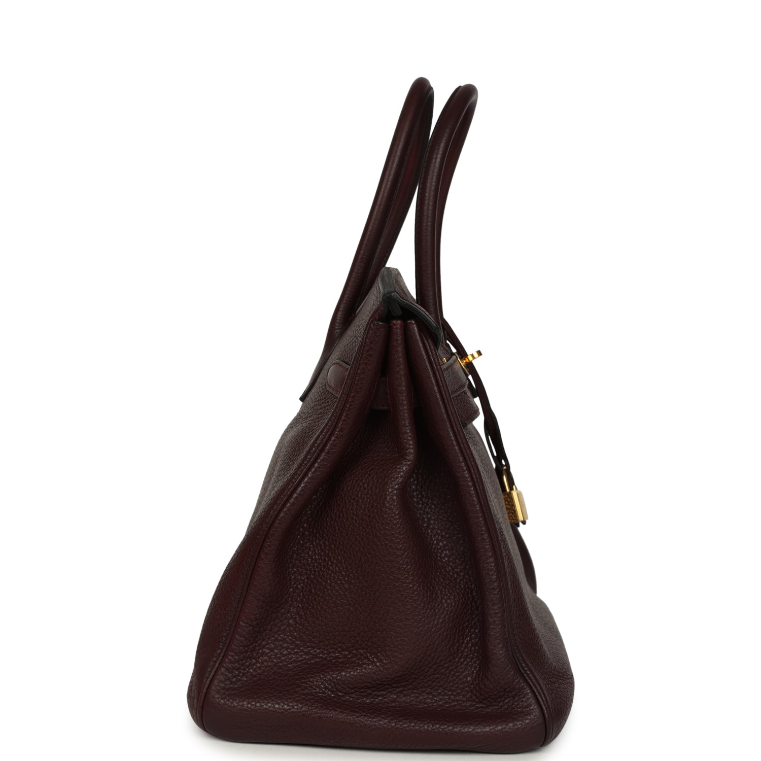 Birkin 35 Prune Clemence Gold Hardware