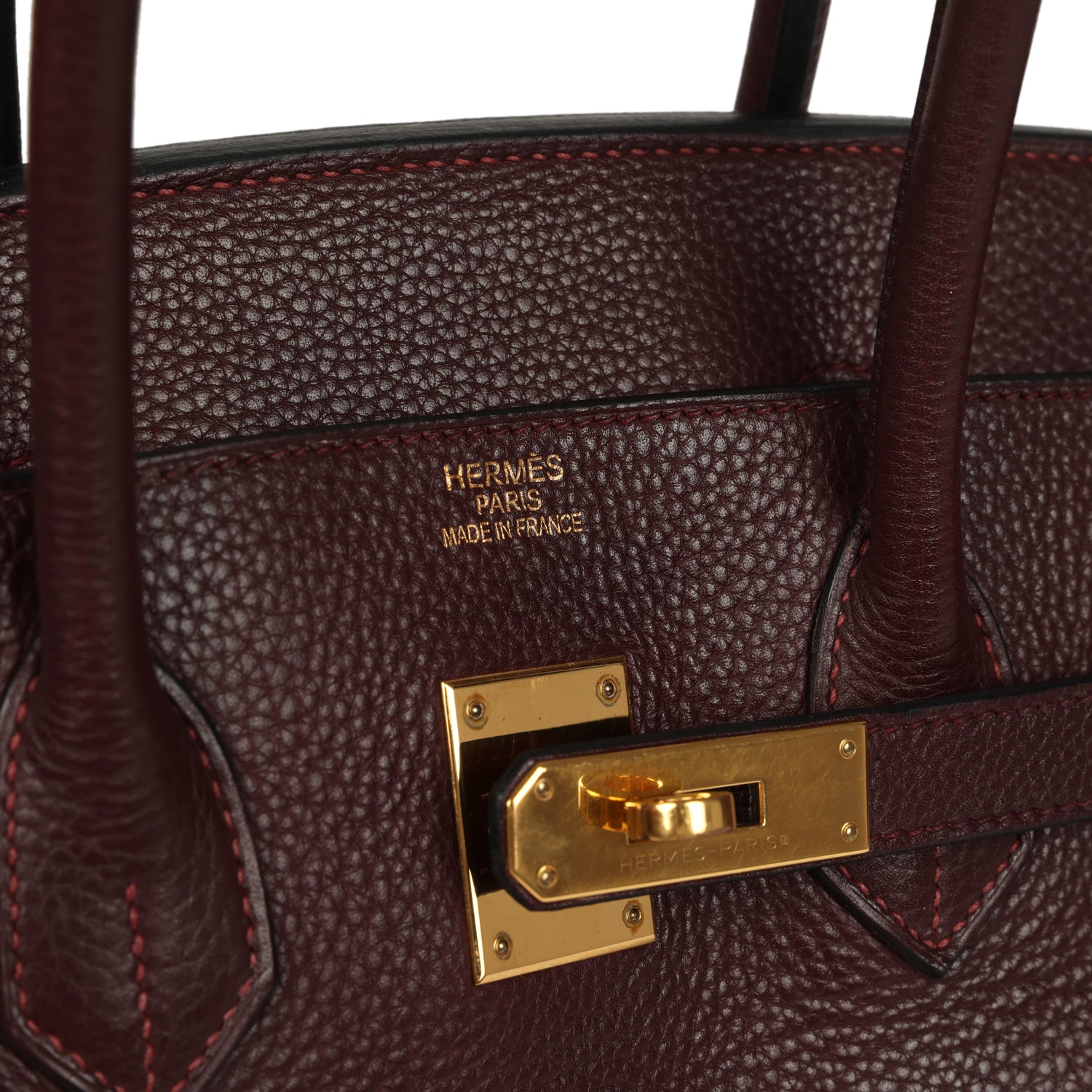 Birkin 35 Prune Clemence Gold Hardware